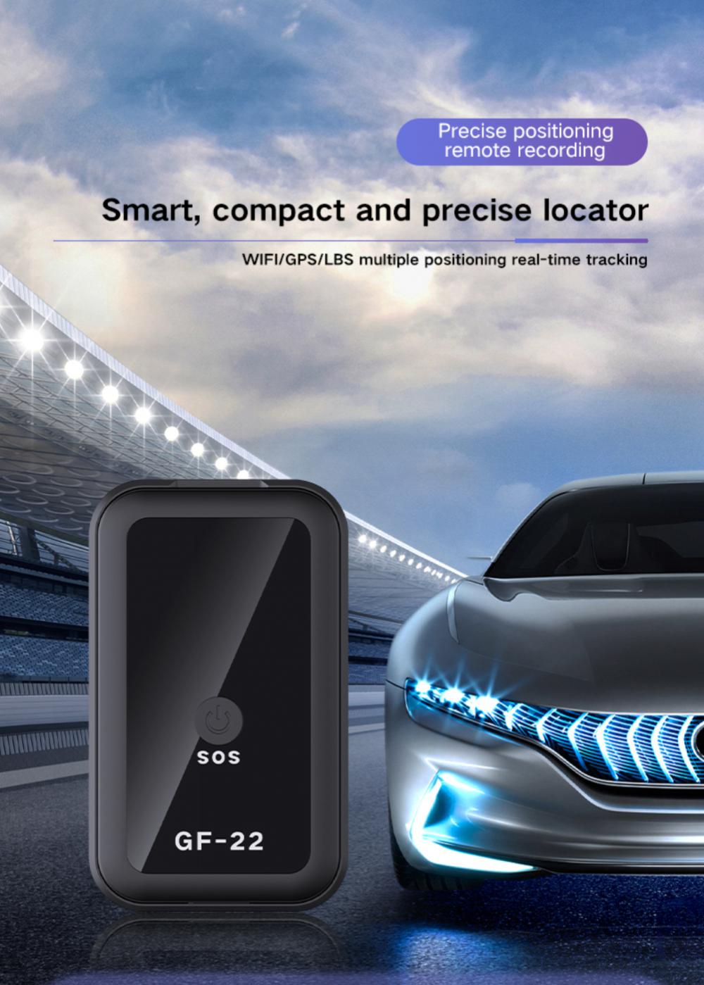 GF-22 GPS Tracker Multifunctional Tracking Anti-lost Device Anti-theft Alarm GPS Tracker Global Position Voice Control Recording