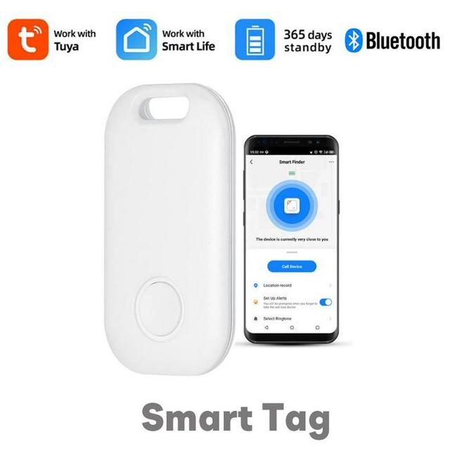 Tuya Mini Anti Lost GPS Tracker Keychain Alarm Smart Wireless Bluetooth-compatible Location Tracker Tag 2-way Search Key Finder
