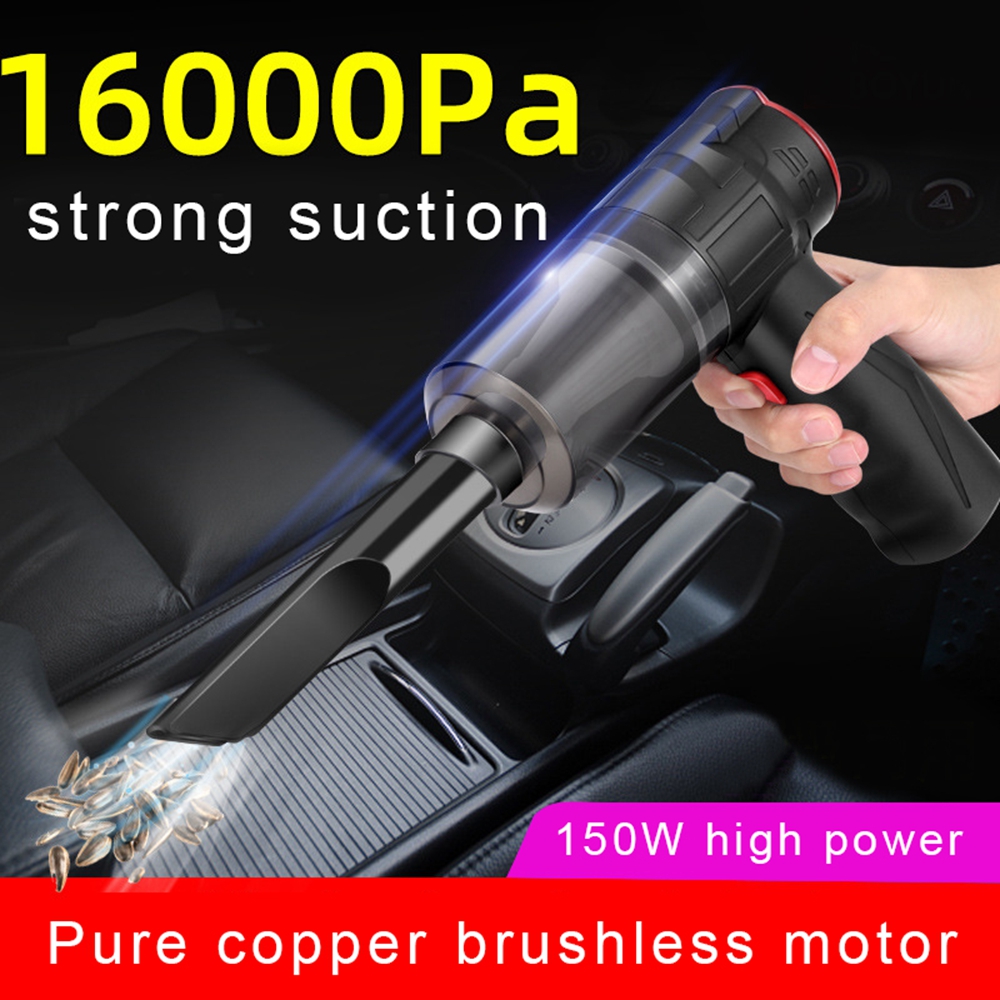 16000Pa 150W Wireless Car Vacuum Cleaner Blowable Cordless 2 In 1 Handheld Auto Vacuums Home & Car Dual Use Mini Vacuum Cleaners