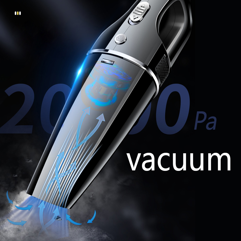 20000Pa Portable Handheld Vaccum Cleaners 120W High Power Suction Wireless Vacuum Cleaner For Car Home Office
