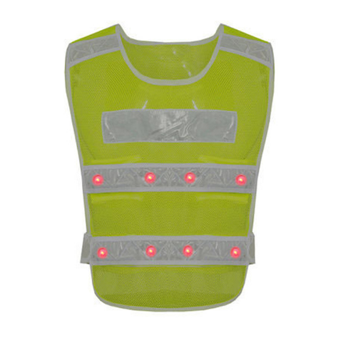 High Visibility Reflective Safety Vest Construction Work Vest Traffic Police Miners Workwear With LED Led strips