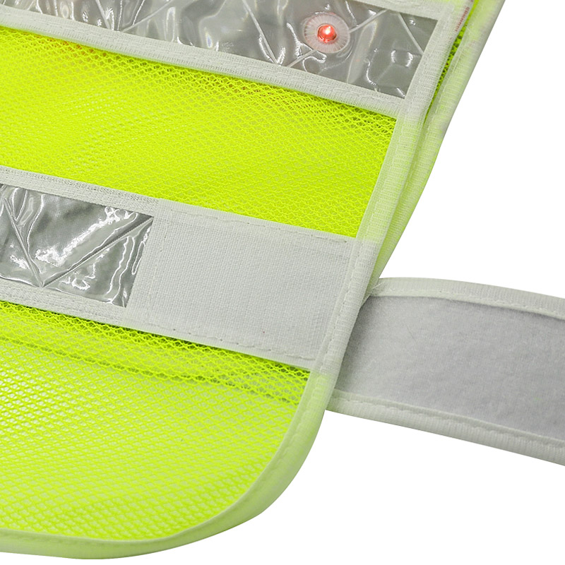 High Visibility Reflective Safety Vest Construction Work Vest Traffic Police Miners Workwear With LED Led strips