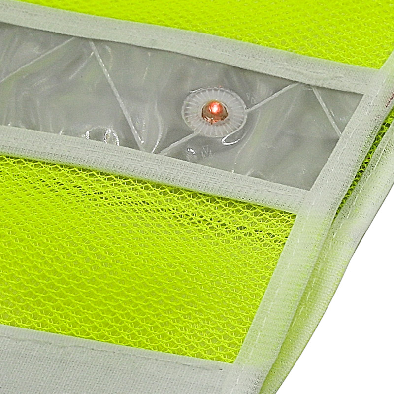 High Visibility Reflective Safety Vest Construction Work Vest Traffic Police Miners Workwear With LED Led strips