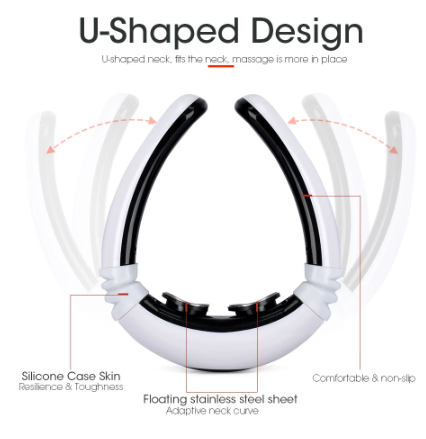 Battery Neck Massager Electric Pulse Back 6 Mode Power Control For Neck Physiotherapy Instrument Relax Body Infrared Pain Relief