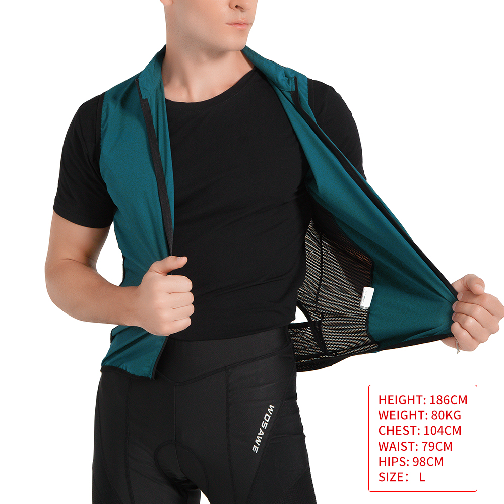 Windproof Cycling Vest Breathable Running Vest MTB Road Bike Bicycle Reflective Waistcoat Men Women Sleeveless Jacket