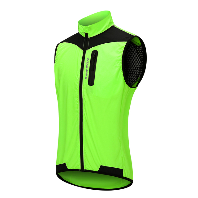 Windproof Cycling Vest Breathable Running Vest MTB Road Bike Bicycle Reflective Waistcoat Men Women Sleeveless Jacket