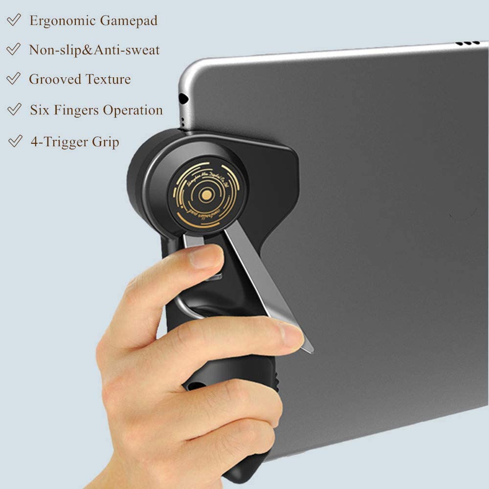 Mobile PUBG Game Controller For Ipad Tablet Six Finger Game Joystick Handle Aim Button L1R1 Shooter Gamepad Trigger
