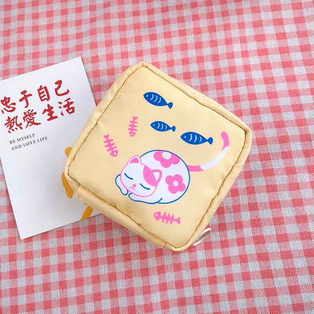 Women Tampon Bags Credit Card Holder Pouch Napkin Towel Cosmetics Cotton Coin Purse Organizer Sanitary Napkin Storage Bag