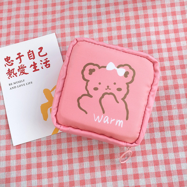 Women Tampon Bags Credit Card Holder Pouch Napkin Towel Cosmetics Cotton Coin Purse Organizer Sanitary Napkin Storage Bag