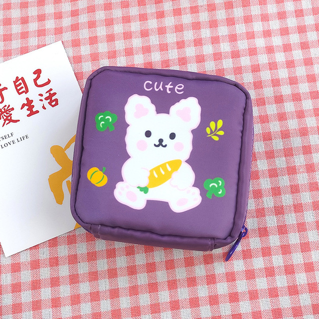 Women Tampon Bags Credit Card Holder Pouch Napkin Towel Cosmetics Cotton Coin Purse Organizer Sanitary Napkin Storage Bag