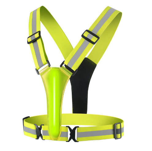 Cycling Safety Reflective Vest LED High Visibility Reflective Safety Jacket Highlight Reflective Straps Night Work Running