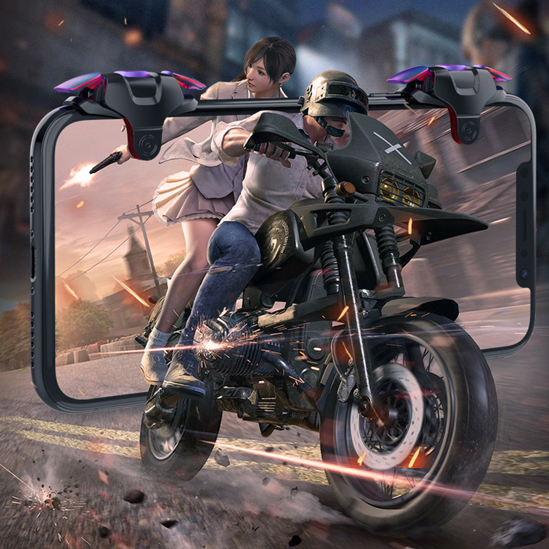 Phone Mobile Gaming Button Handle Trigger Fire Shooter Game Joysticks Gamepad for PUBG Fire Shooting Aim Key L1R1 Controller