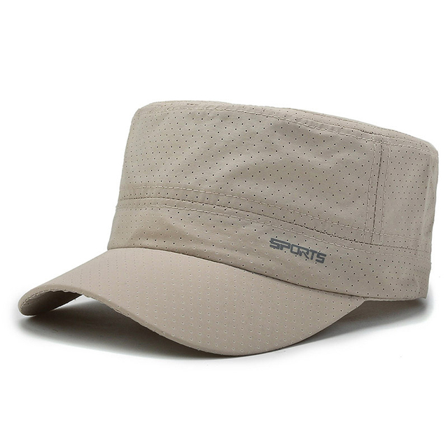 Men's Flat Top Solid Army Mesh Baseball Caps Hunting Military Tactical Snapback Cap Male Summer Breathable Dad Hats For Women