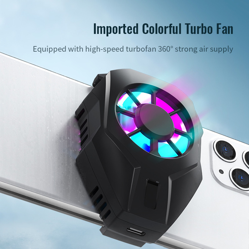 Radiator Snap-on Cooling ToolPortable Cooling Fan  For iPhone 13 12 11 Pro Max mini Xr Xs X Game Mobile Phone Cooler USB Powered