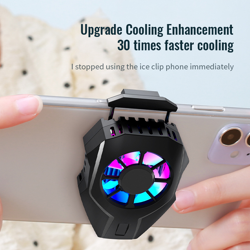 Radiator Snap-on Cooling ToolPortable Cooling Fan  For iPhone 13 12 11 Pro Max mini Xr Xs X Game Mobile Phone Cooler USB Powered