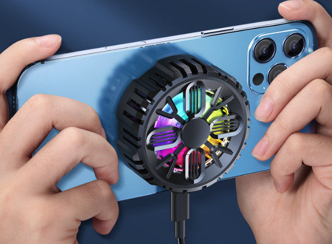 Magnetic Mobile Phone Cooler And Wireless Charger Mobile Game Cooling Fan RGB Lighting Radiator Portable Tablets Cool Heat Sink