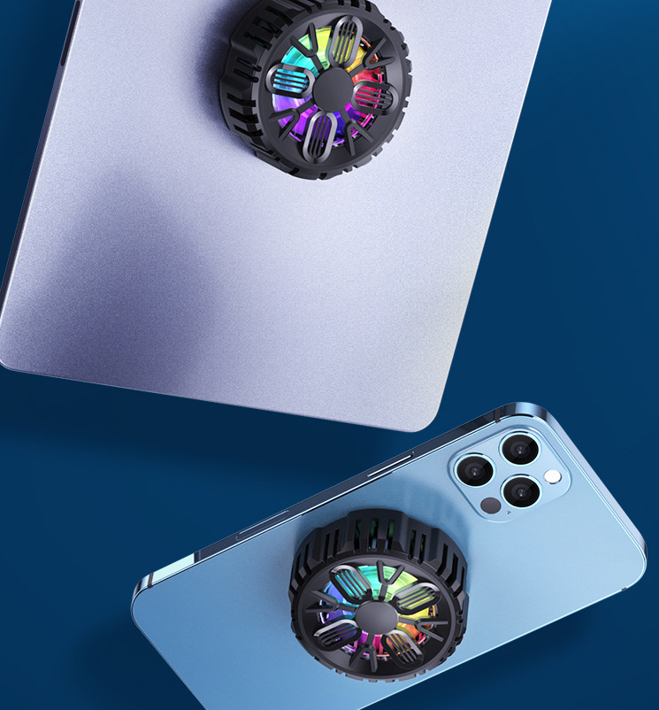 Magnetic Mobile Phone Cooler And Wireless Charger Mobile Game Cooling Fan RGB Lighting Radiator Portable Tablets Cool Heat Sink