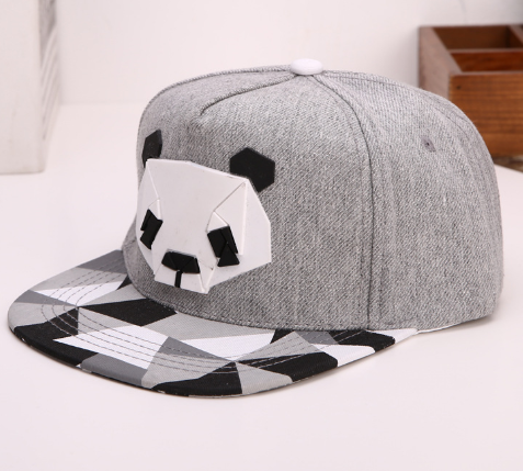Fashion spring summer lovers baseball cap hip hop Street dance caps male Ms cute panda rubber snapback hats sports leisure hats