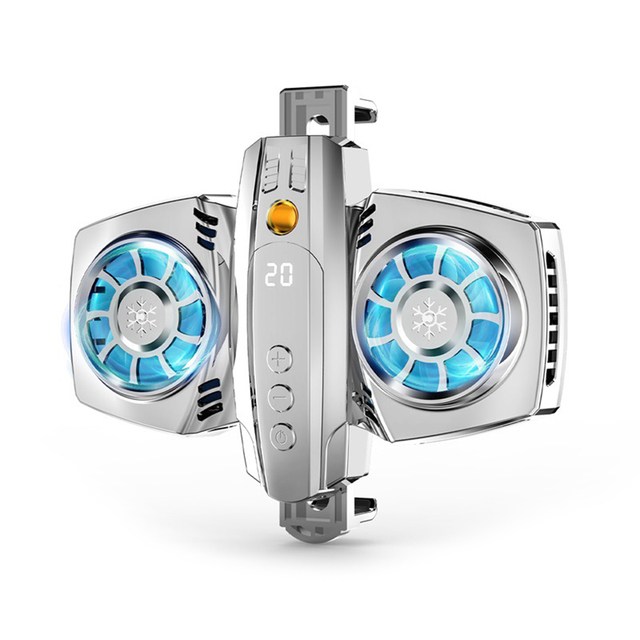 Mobile Phone Cooler Dual RGB Cooling Fan Phone Radiator Cooler Heat Sink Game Cooling For Pubg Genshin Impact