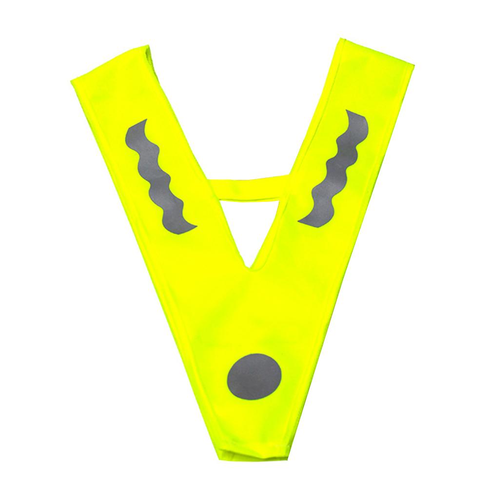 Child Reflective Vest Night Outdoor Sports Equipment Safety Reflective Tops Running Cycling Vest V-shaped Light Yellow