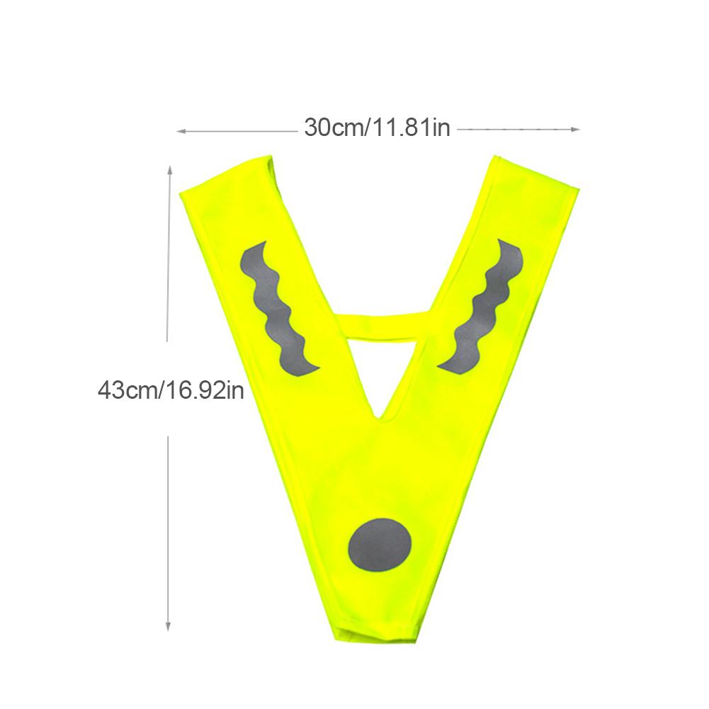 Child Reflective Vest Night Outdoor Sports Equipment Safety Reflective Tops Running Cycling Vest V-shaped Light Yellow