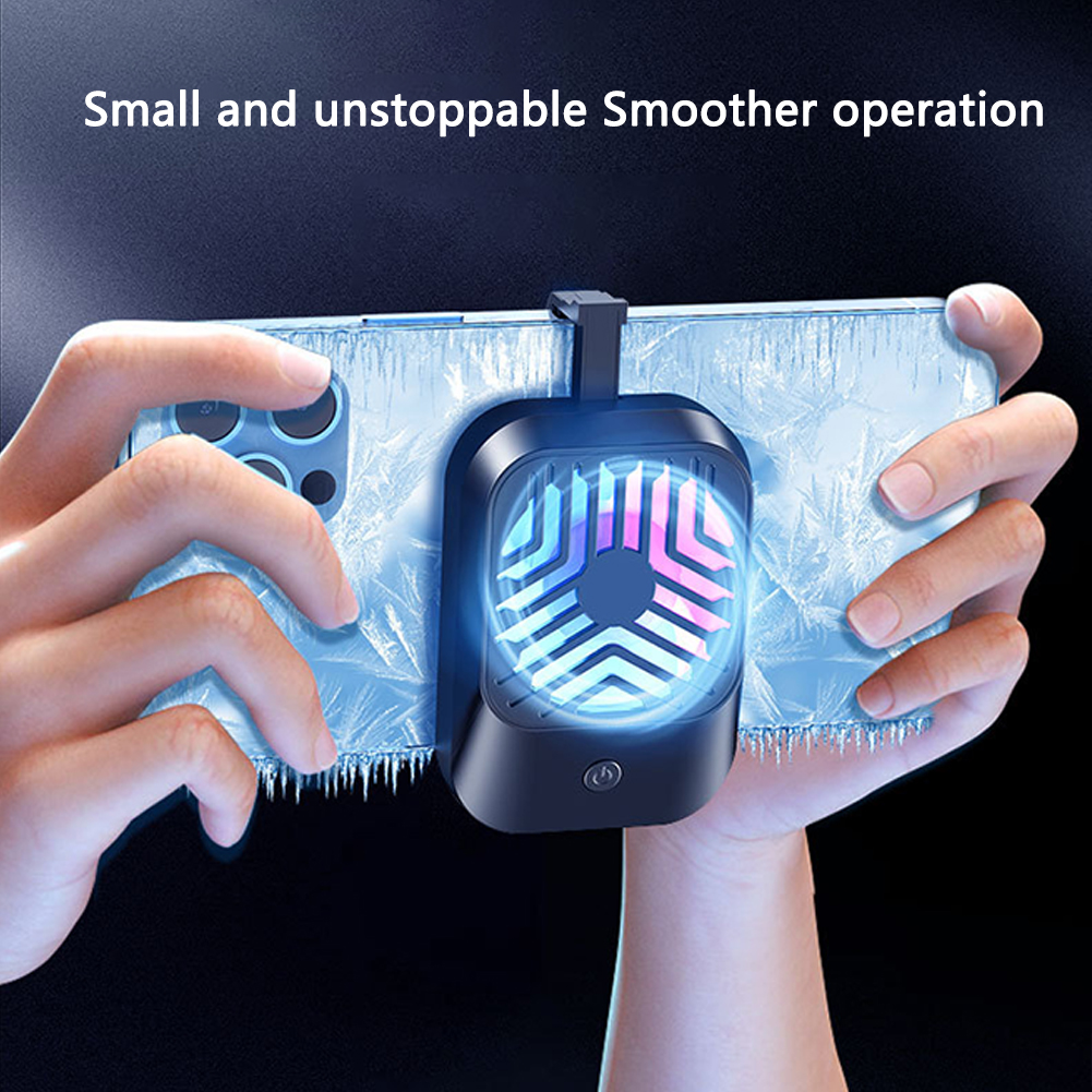 Mobile Phone Radiator Semiconductor Cooling Fan Clip Peripheral Rechargeable 3-speed Adjustable Cooler With Rgb Light