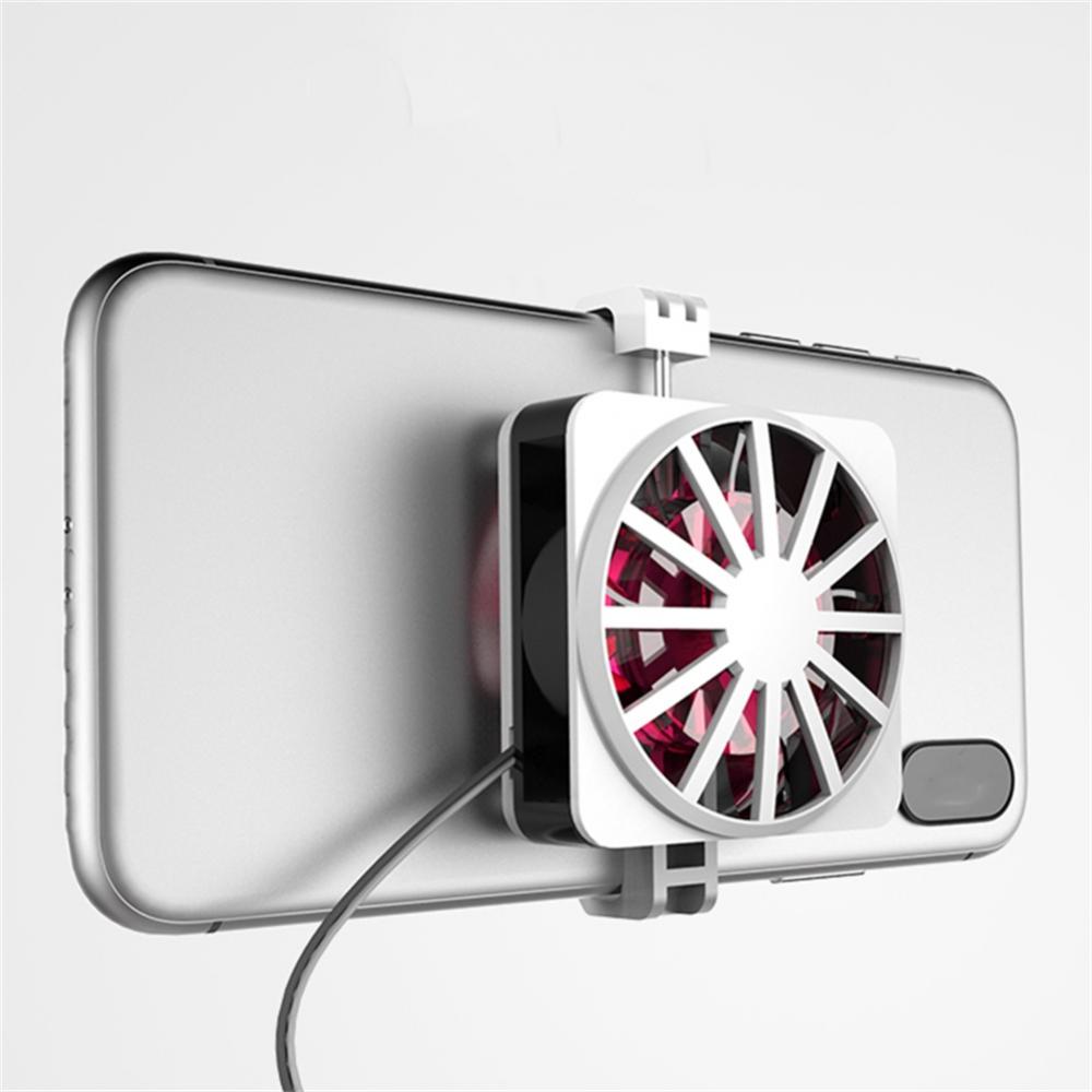 Mobile Phone Cooler Universal Gaming Phone Cooler Portable RGB Fan Holder Heat Sink Anchor Game Radiator