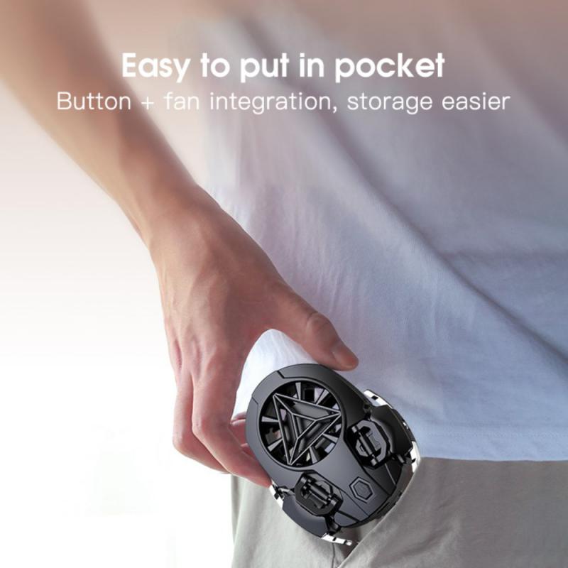 Mobile Phone Radiator Phone Cooling Fan Case Cold Wind Handle Fan For PUGB Phone Cooler Phone Cooling Fan Case With Game Buttons