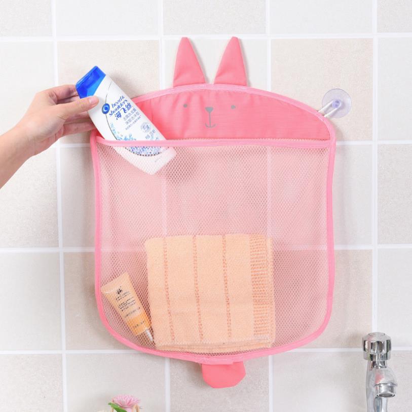 Baby Cartoon Animal Shape Shower Mesh Bag for Bath Toys Hanging  Bathroom Storage Organizer Holder Children Water Toy Net Bag