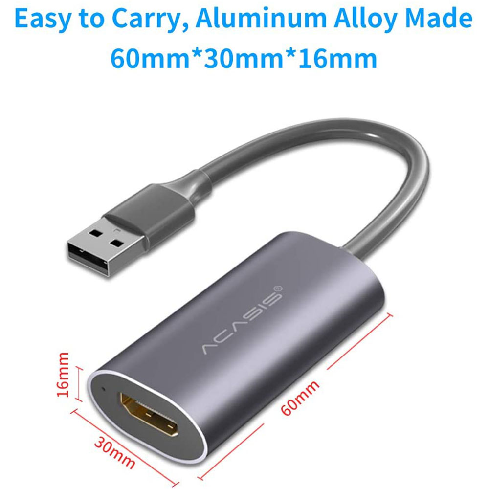 Video Capture Card USB 3.0 4K HDMI-compatible Video Game Grabber Record for PS4 Camcorder Switch Live Broadcast Camera