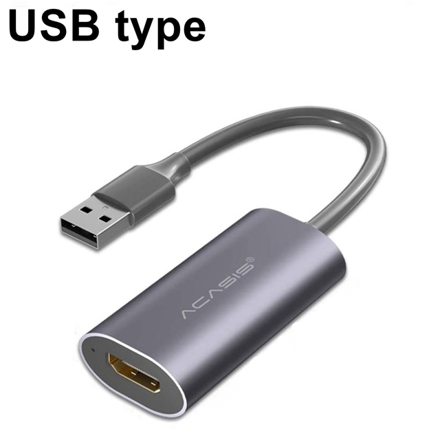 Video Capture Card USB 3.0 4K HDMI-compatible Video Game Grabber Record for PS4 Camcorder Switch Live Broadcast Camera