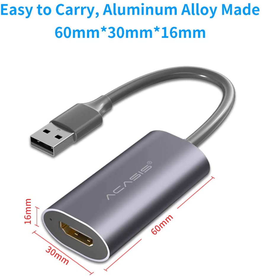 Video Capture Card USB 3.0 4K HDMI-compatible Video Game Grabber Record for PS4 Camcorder Switch Live Broadcast Camera