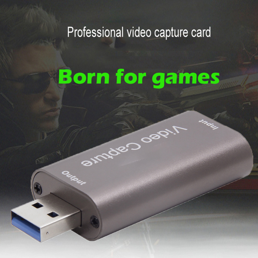 4K Video Capture Card USB 3.0 HDMI-Compatible Grabber Recorder for PS4 Game DVD Camcorder Camera Recording Live Streaming
