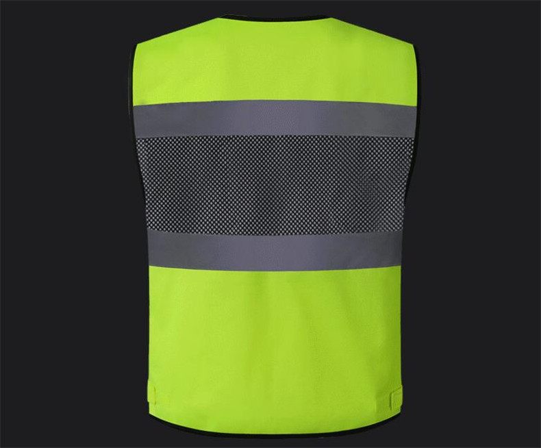 Multi Pockets Class 2 High Visible Reflective Safety Vest Breathable and Mesh Lining Workwear Traffic Police Uniform