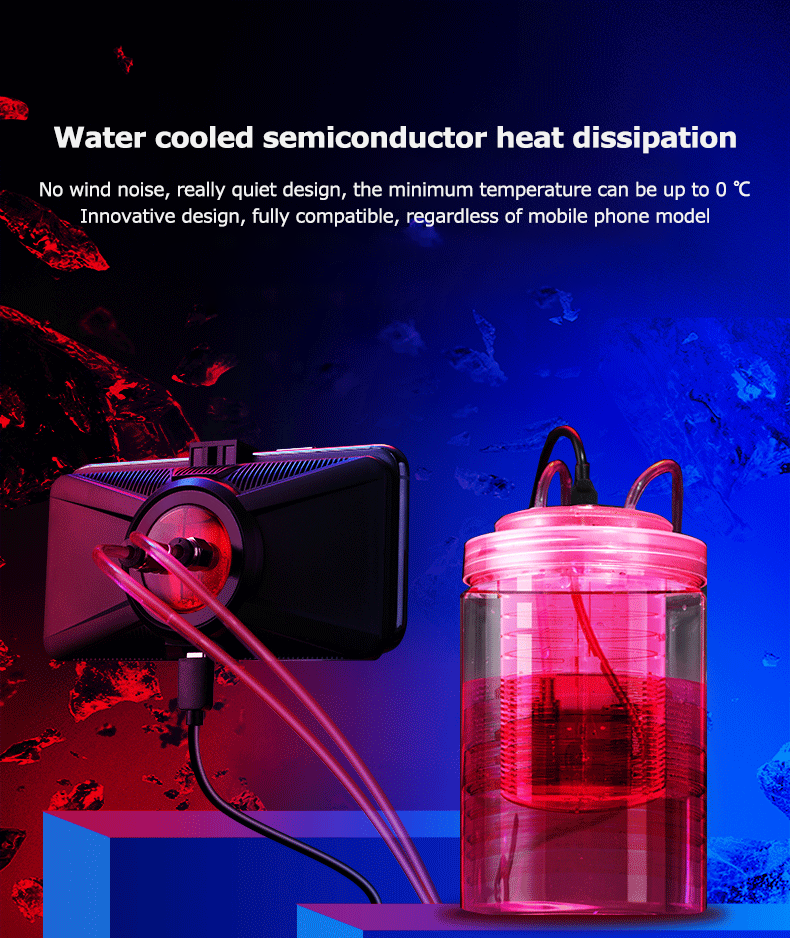 Universal Refrigeration + Water-cooled Semiconductor Mobile Phone Radiator Gaming Phone Cooler Phone Holder Heat Sink