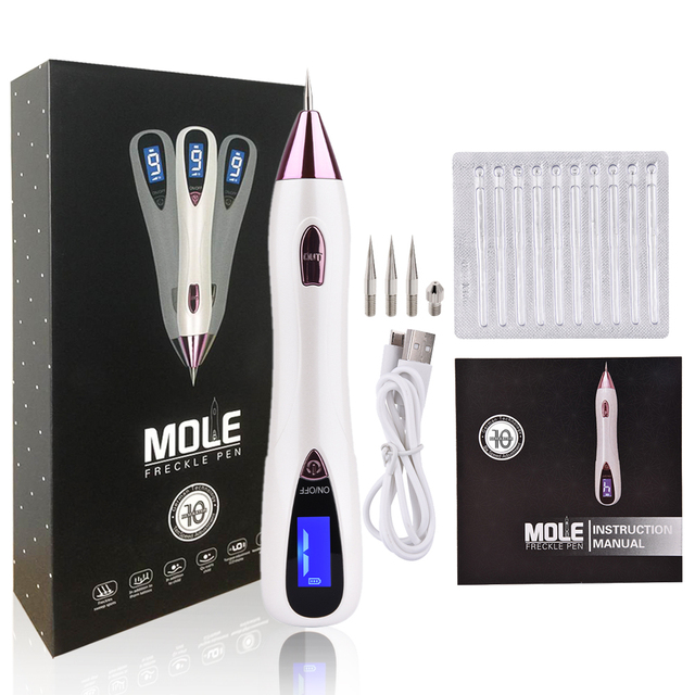 10 Level Laser Plasma Pen Tattoo Freckle Black Dots Wart Mole Remover Dark Spot Skin Tag Removal Pen Skin Care Face Cleaner