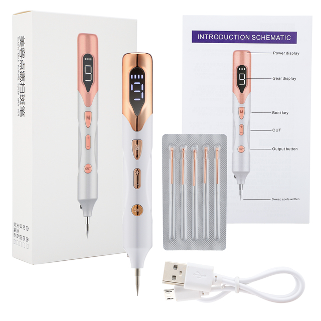 Skin Care Laser Mole Tattoo Freckle Removal Pen Sweep Spot Mole Removing Wart Dark Spot Remover USB Plasma Pen Beauty Care