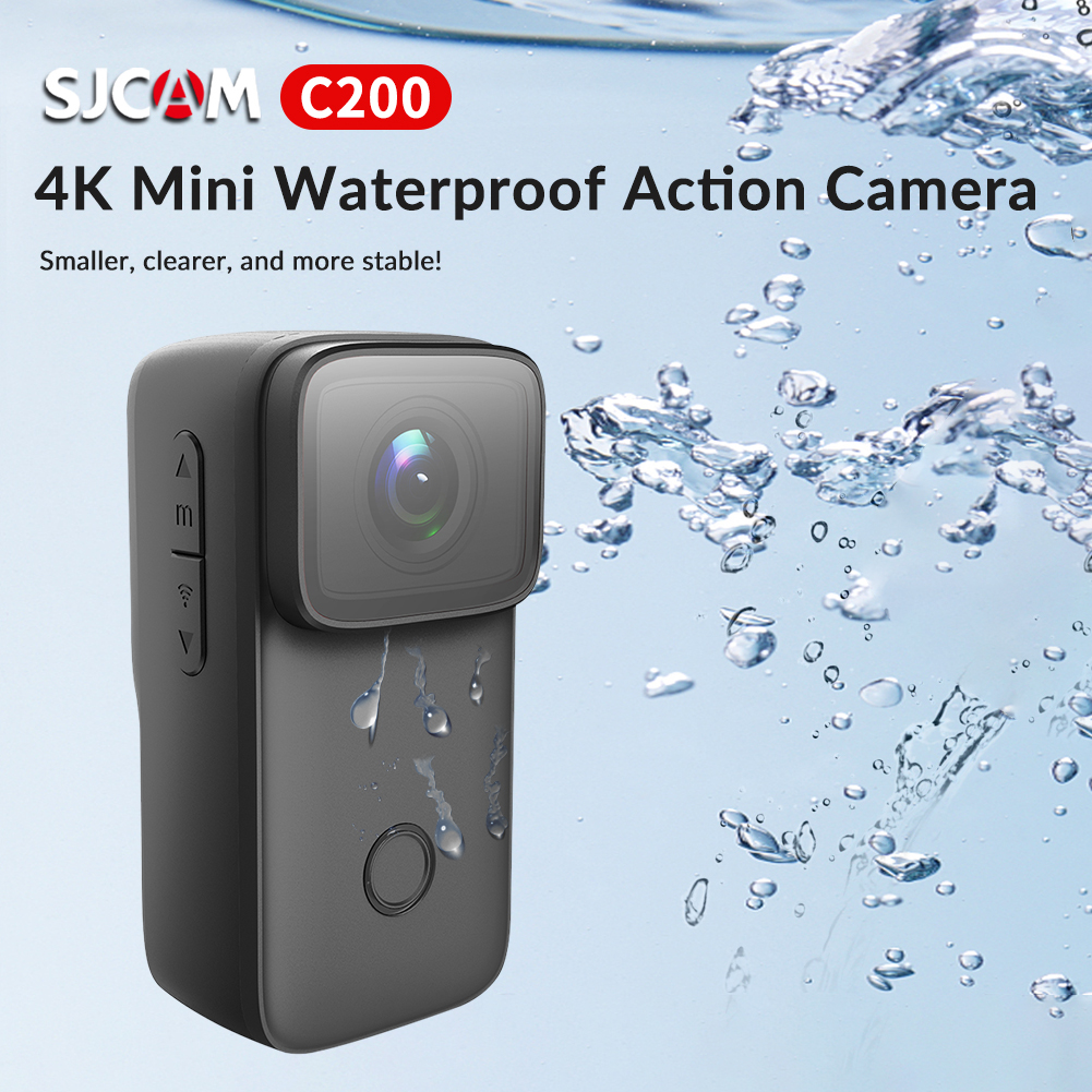 C200 Action Camera HD 4K 1.28 inch Screen 5m Waterproof Underwater Remote Control Helmet Video Recording Pro Sport Cam Web