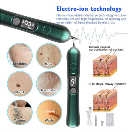 Electric Laser Plasma Pen Mole Tattoo Freckle Wart Tag Removal Pen Dark Spot Remover For Face LCD Skin Care Tools Beauty Machine