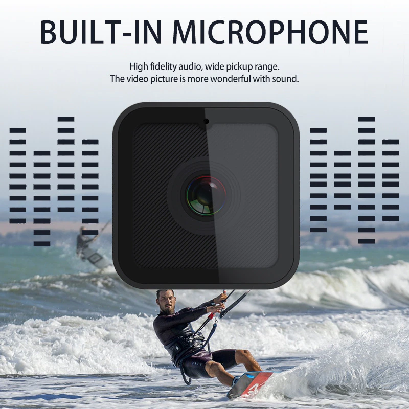 HD 1080P Action Camera WiFi 12MP Waterproof Underwater Helmet DV Action Camera Built-in Microphone Video Recording Webcam