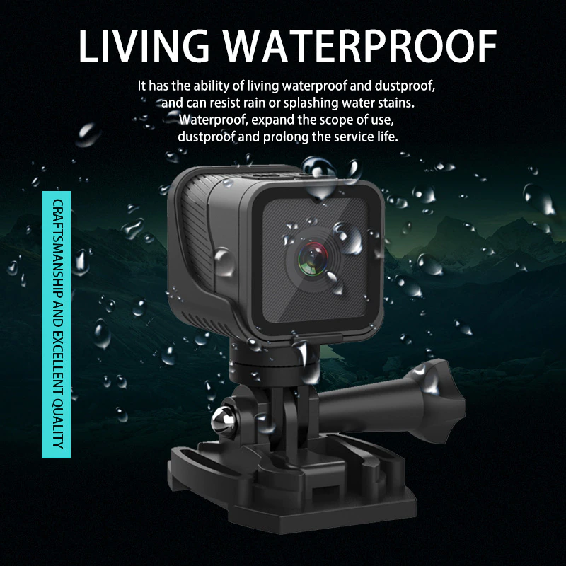 HD 1080P Action Camera WiFi 12MP Waterproof Underwater Helmet DV Action Camera Built-in Microphone Video Recording Webcam