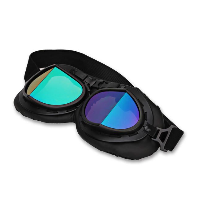 BLACK  Motorcycle Goggles Vintage Scooter Glasses Goggles FOR Motorbike Bike Helmets Goggles Windproof Off Road Free shipping