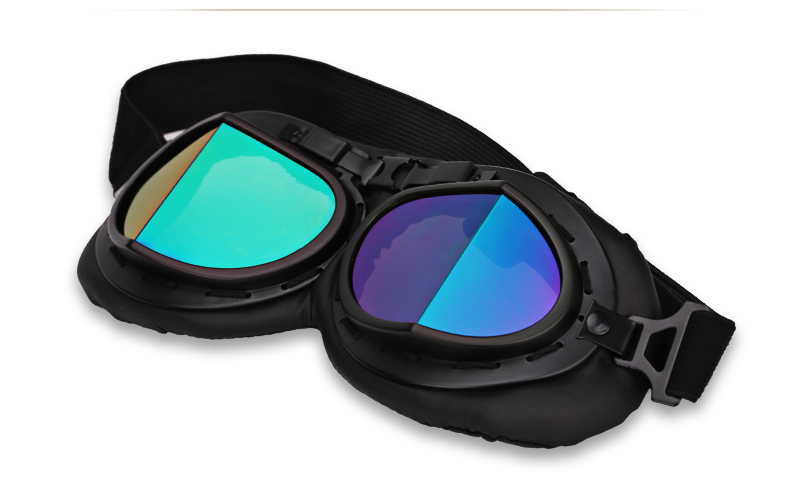 BLACK  Motorcycle Goggles Vintage Scooter Glasses Goggles FOR Motorbike Bike Helmets Goggles Windproof Off Road Free shipping
