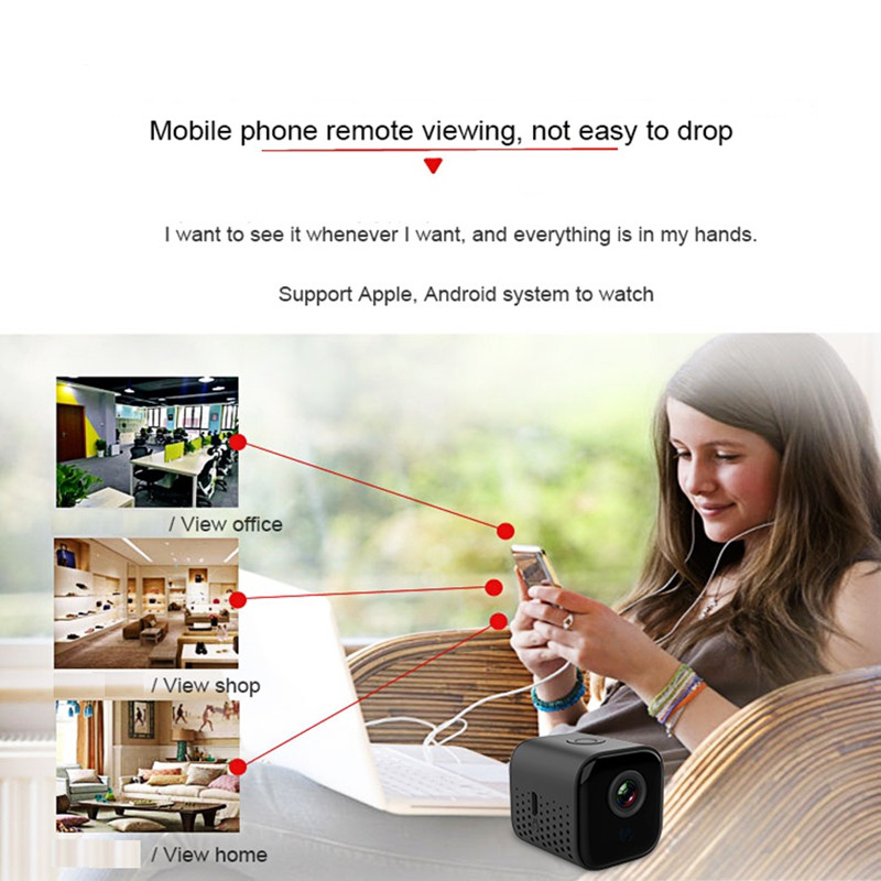 A11 Mini WiFi Wireless Monitoring Camera 1080p HD Remote Network Monitoring Home Night Vision IP Camera IPC1 2 Million Pixels