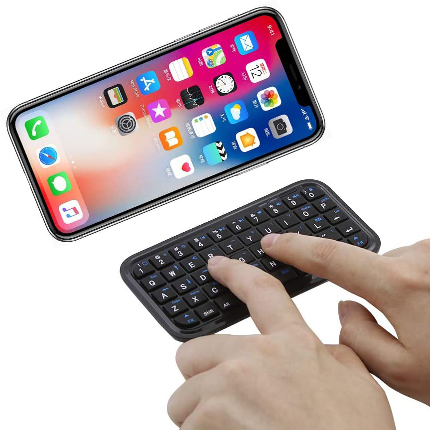 Bluetooth 3.0 Keyboard Rechargeable Mini Slim Travel Size Wireless Keypad Small Portable 49 Keys Keyboard for Tablets Smartphone