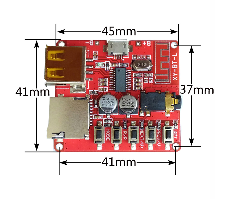 MP3 Bluetooth decoder board module DIY car speaker amplifier modified Bluetooth 4.1 circuit board audio receiver
