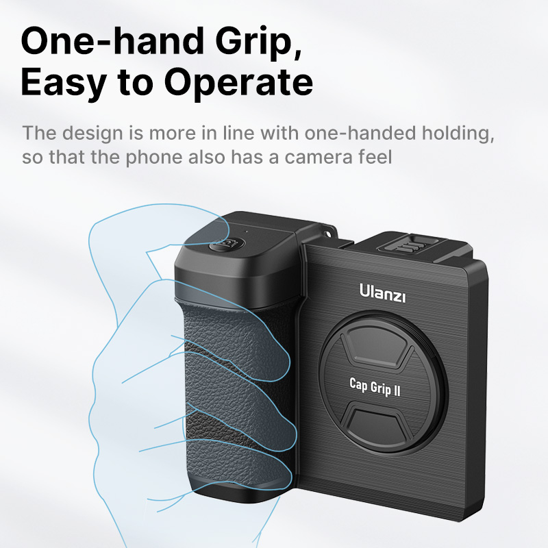 CG01 CapGrip II Handheld Selfie Booster Grip with Bluetooth Remote Control Phone Shutter for Smartphone Photography