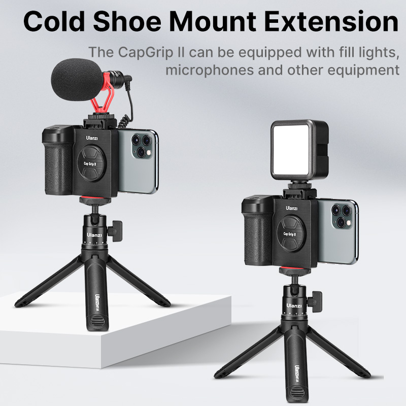 CG01 CapGrip II Handheld Selfie Booster Grip with Bluetooth Remote Control Phone Shutter for Smartphone Photography