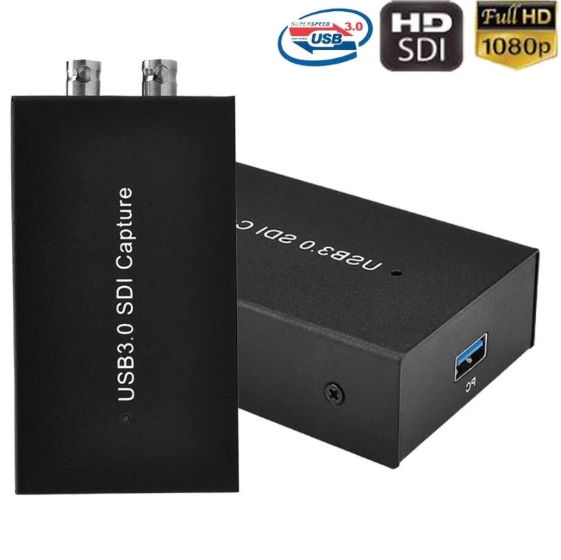 UVC USB3.0 SDI Video Capture Card SDI To USB 3.0 Live Streaming Plate SDI Loop 1080p 60FPS Record Box for Mac Windows