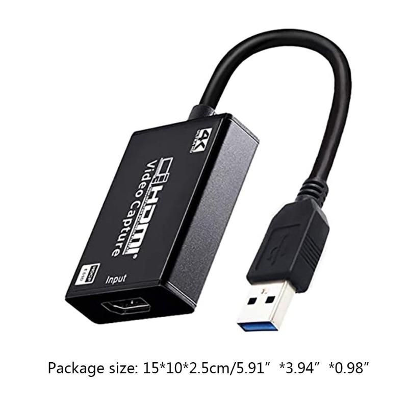 Audio Video Capture Card 1080P 60fp HDMI to USB 3.0 4K 1080P Record via DSLR Camcorder Action Cam For PS4 Game DVD Camcorder HD